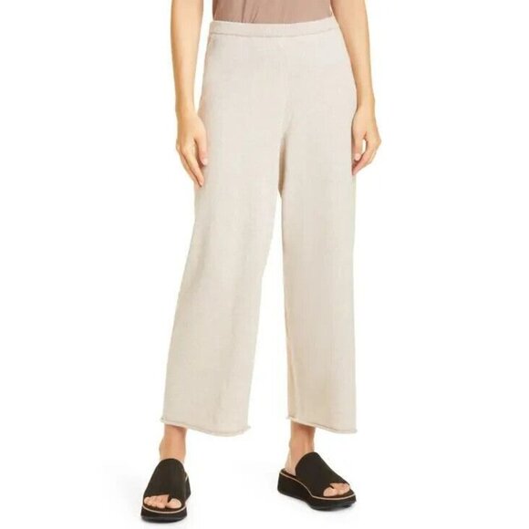 Eileen Fisher Organic Cotton Cropped Pants Petite Medium PM - Picture 4 of 4